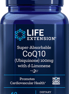 Super-Absorbable CoQ10 Ubiquinone with D-Limonene (100 mg) - 60 Softgels