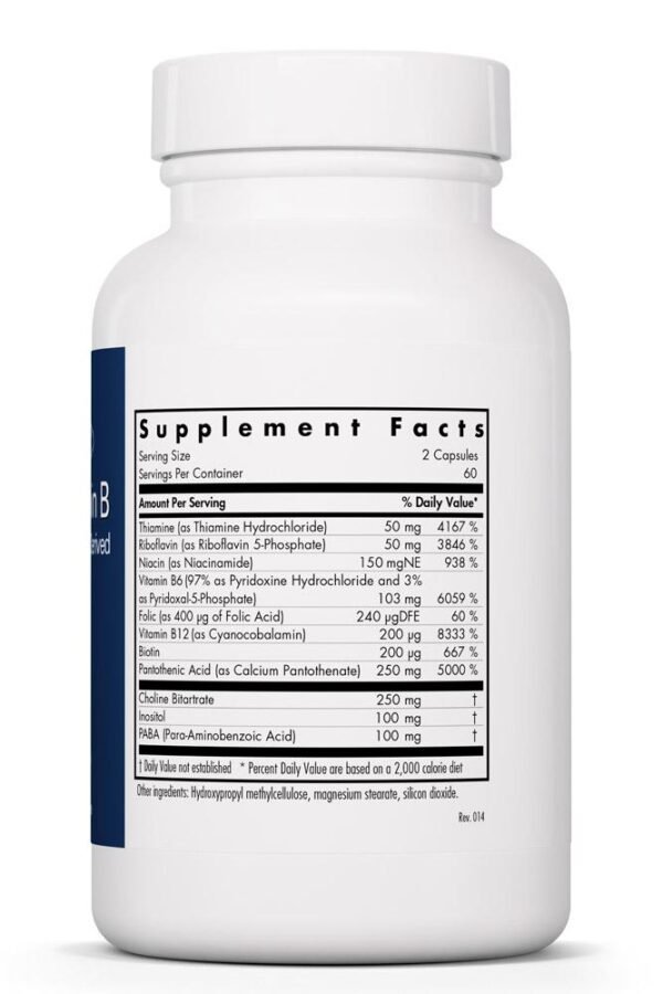 Super Vitamin B Complex 120 Vegetarian Capsules - Image 3